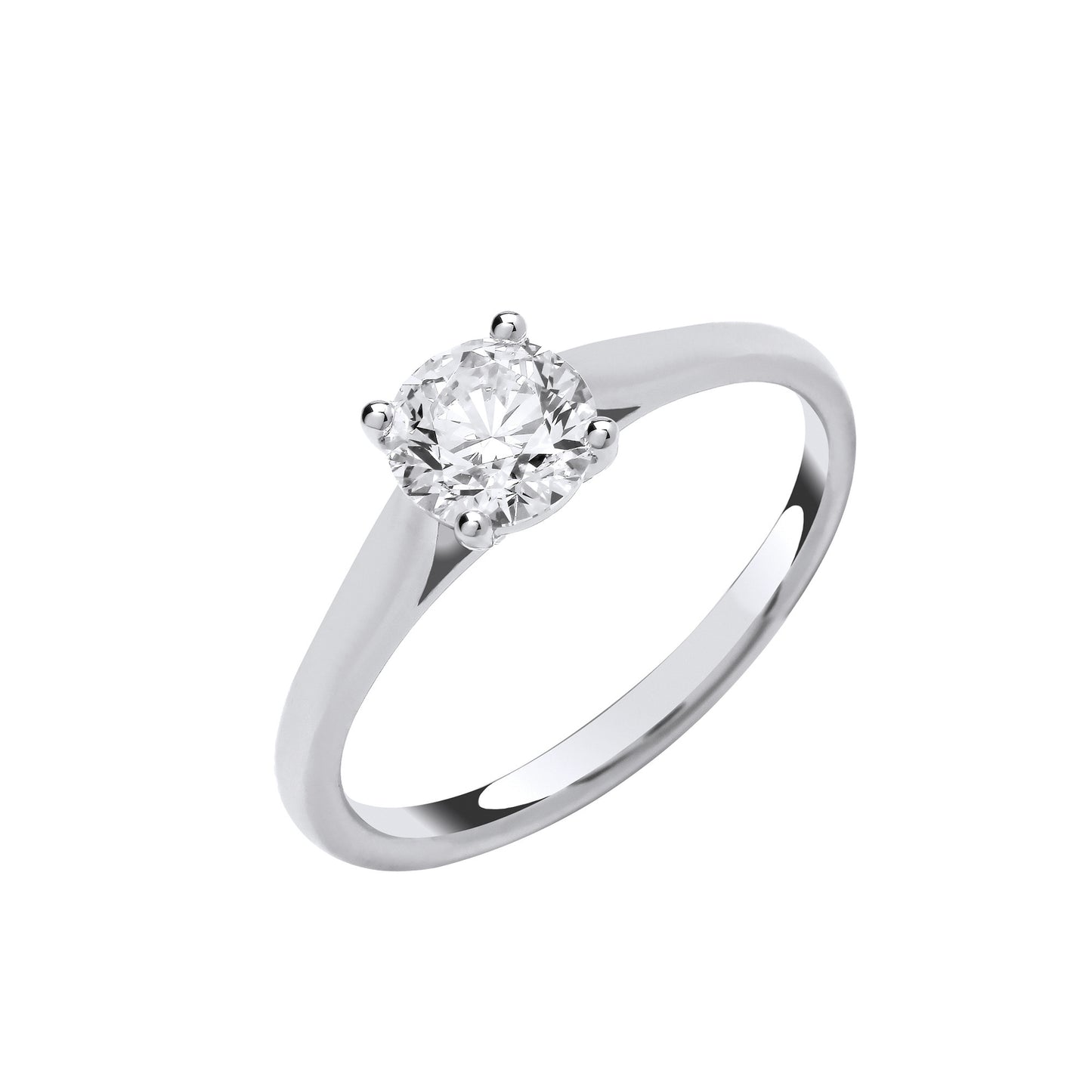 18ct White Gold 1.00ctw Solitaire LAB GROWN Diamond Ring IGI Certified - 18ct Gold
