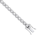 9ct White Gold 7.00ctw LAB GROWN Diamond Tennis Bracelet White GoldI Certified