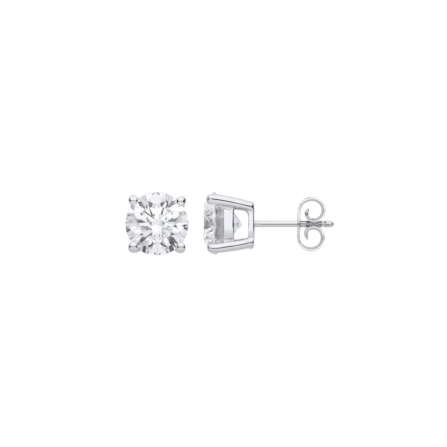 18ct White Gold 2.00ctw LAB GROWN Diamond Earrings IGI Certified - 18ct Gold
