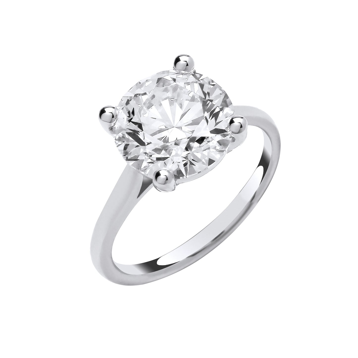 18ct White Gold 4.00ctw Solitaire LAB GROWN Diamond Ring IGI Certified - 18ct Gold