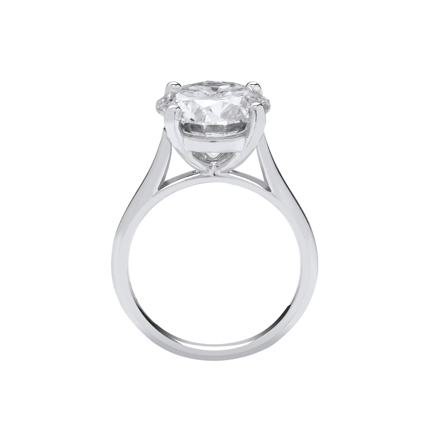18ct White Gold 5.00ctw Solitaire LAB GROWN Diamond Ring IGI Certified - 18ct Gold