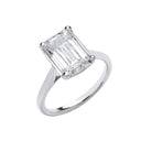 18ct White Gold 4.00ctw Emerald Cut LAB GROWN Diamond Ring IGI Certified
