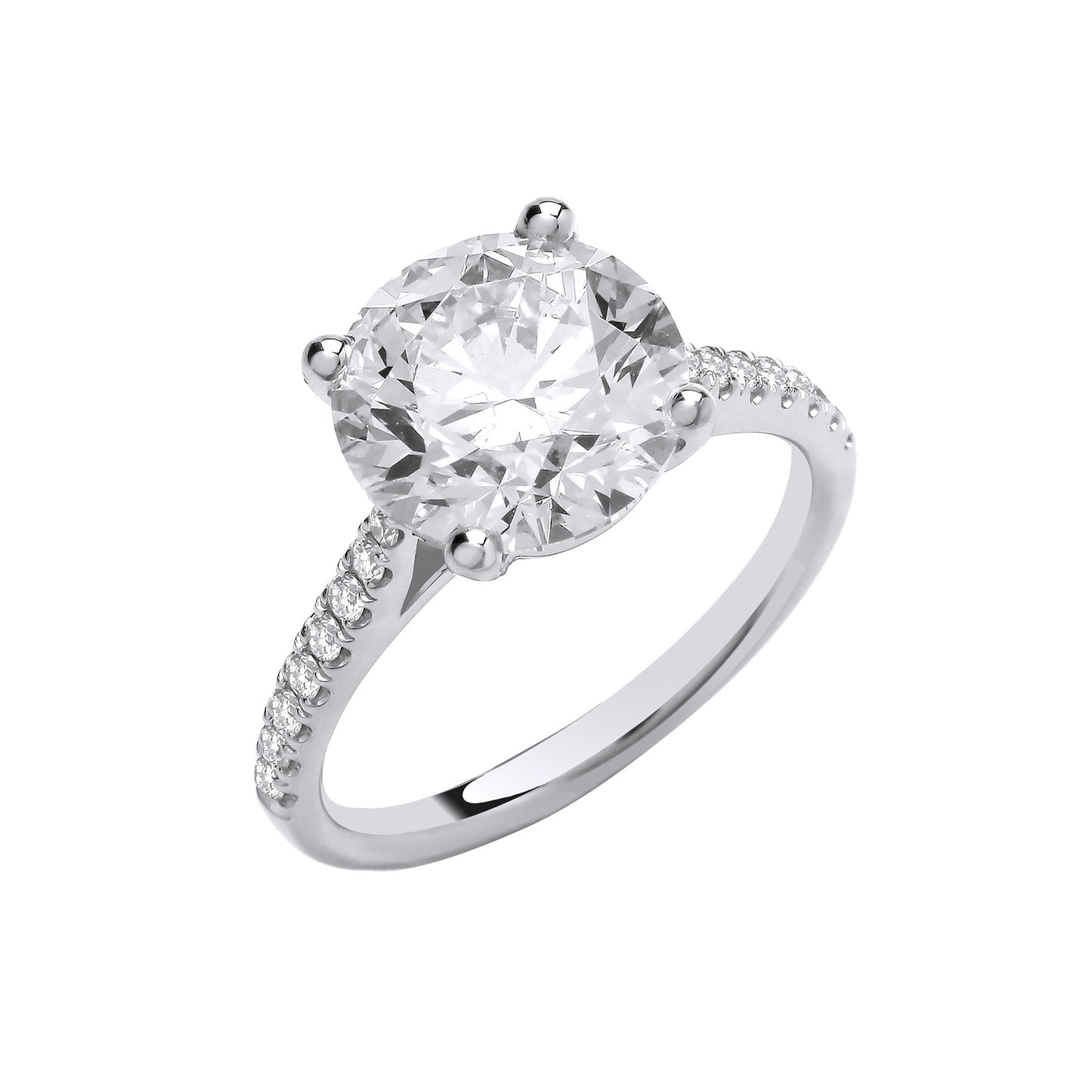 18ct White Gold 3.20ctw LAB GROWN Diamond Ring IGI Certified - 18ct Gold