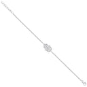 Silver Cubic Zirconia Hamsa Bracelet
