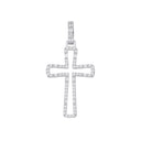 9ct White Gold 0.40ctw Cross Pendant