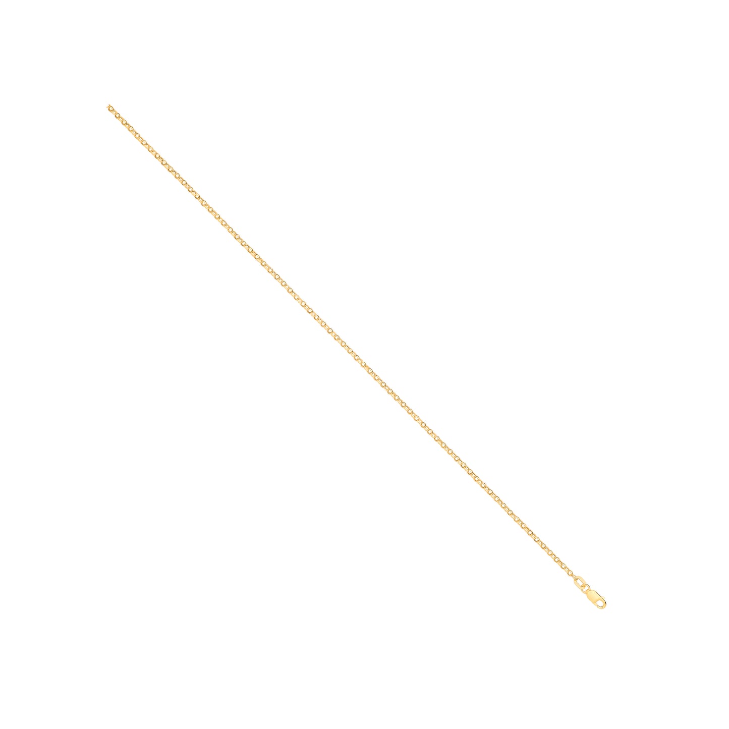 14ct Yellow Gold Hollow Round D/C Belcher 1.9mm Chain - 14ct Gold