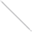 Silver Cubic Zirconia Curb Gents 6.4mm Bracelet