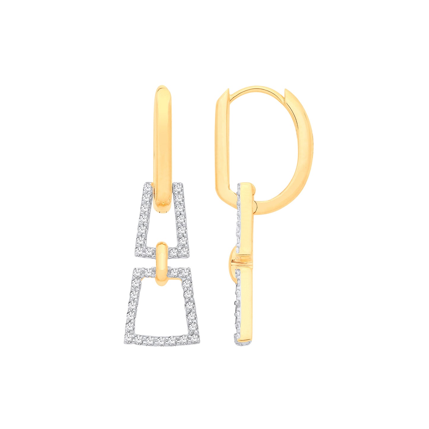 9ct Yellow Gold 0.33ctw Earrings - 9ct Gold