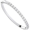 Silver Baguette Cubic Zirconias Ladies Bangle