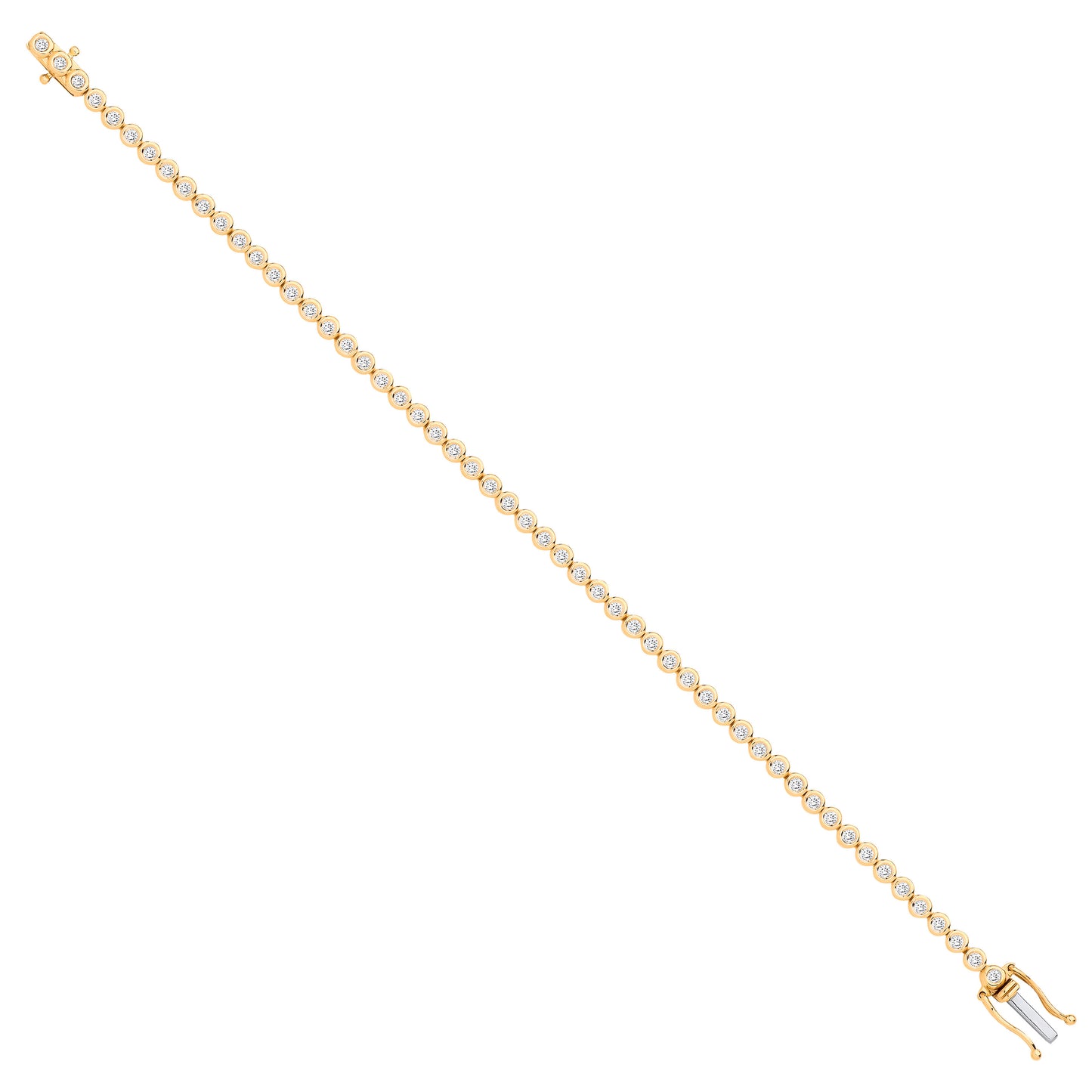 9ct Yellow Gold 1.00ctw Tennis Bracelet - 9ct Gold
