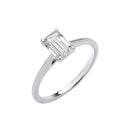 18ct White Gold 1.00ctw Emerald Cut LAB GROWN Diamond Ring IGI Certified