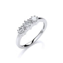 9ct White Gold 0.50ct Diamond Trilogy Ring