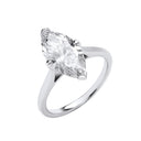 18ct White Gold 3.00ctw Marquise Cut LAB GROWN Diamond Ring IGI Cert