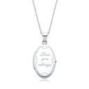 Love You Always Oval Silver Locket