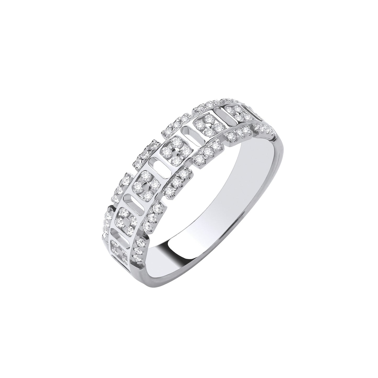 9ct White Gold 0.33ctw Dress Ring - 9ct Gold