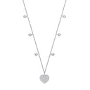 9ct White Gold 0.45ctw Heart Necklace