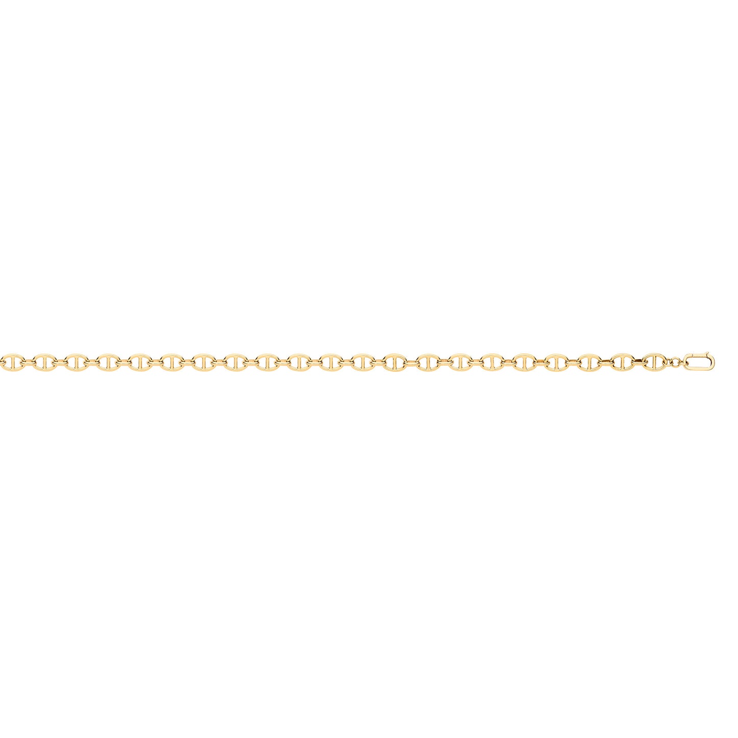 Yellow Gold Hollow 7mm Anchor/Marine Chain - 9ct Gold