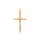 Yellow & White Gold with Illusion D/C Plate Cross