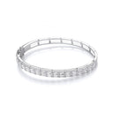 Baguette & Round Cubic Zirconias Ladies J-Jaz Bangle