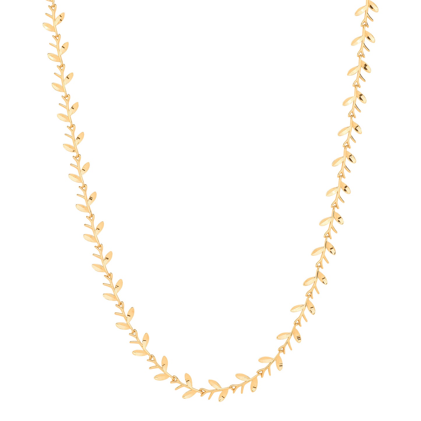 Yellow Gold Leaf with Olives Motif Necklace/Bracelet - 9ct Gold