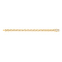 Yellow Gold Cubic Zirconia Curb 8mm Gents Bracelet