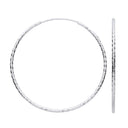 Silver 50mm Hoop Earrings