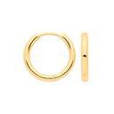 Silver 18ct Yellow Gold Plated Hinged Hoop Earrings