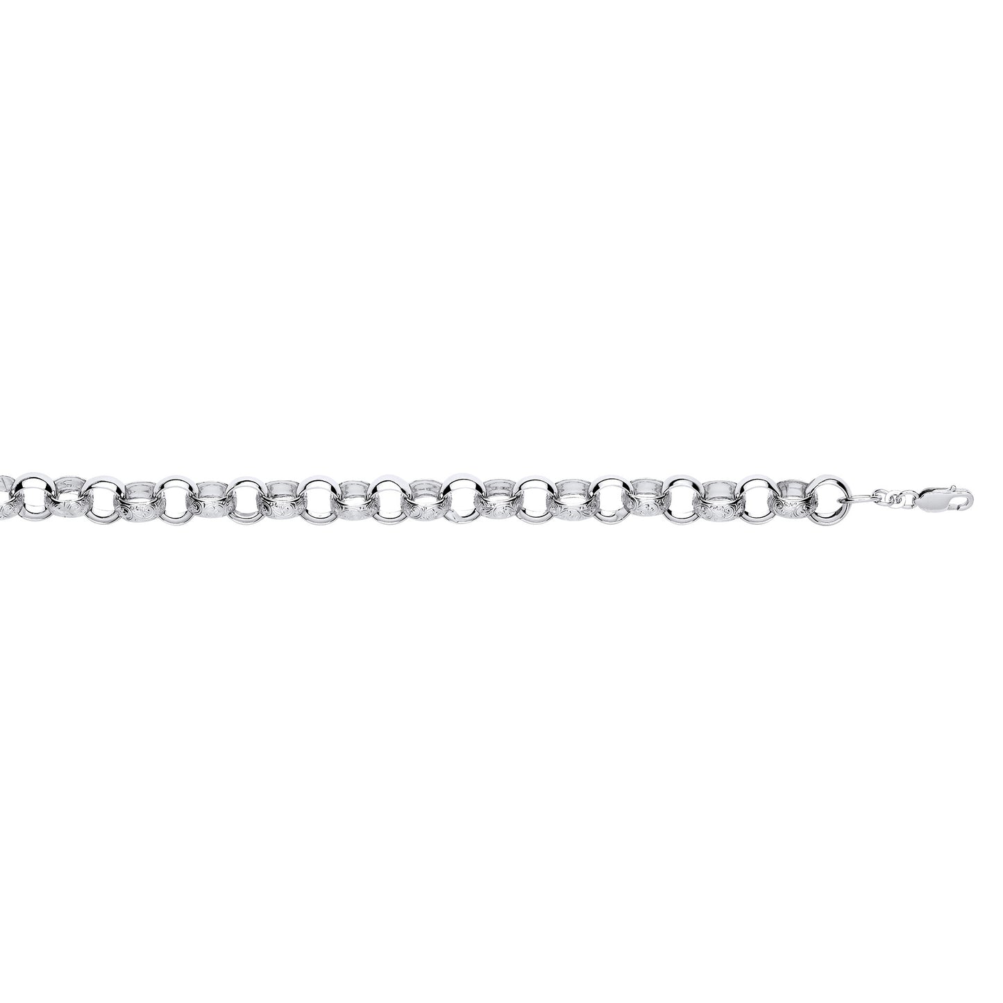 Silver 11mm Filigree Belcher Chain - Silver