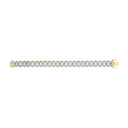 Yellow Gold Cubic Zirconia Prong Cuban Gents 14.5mm Bracelet
