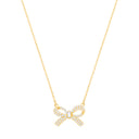 Yellow Gold Cubic Zirconia Bow Chain