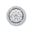 18ct White Gold 0.60ct Diamond Cluster Pendant