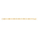 Yellow Gold Stars & Bars Ladies Bracelet