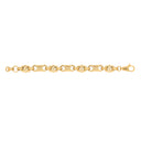 Yellow Gold Stars & Bars Gents Large Link Bracelet