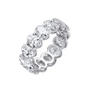 18ct White Gold 7.00ctw Oval Cut Lab Grown Diamond Eternity Ring White GoldI Certified