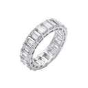 18ct White Gold 6.00ctw Emerald Cut Lab Grown Diamond Eternity Ring White GoldI Certified