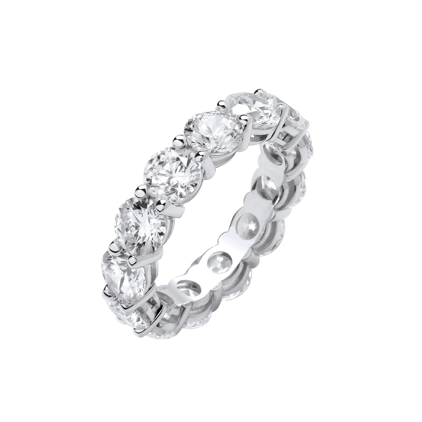 18ct White Gold 7.00ctw Brilliant Cut Lab Grown Diamond Eternity Ring IGI Certified - 18ct Gold