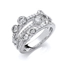 9ct White Gold 1.70ctw Lab Grown Diamond Dress Ring White GoldI Certified
