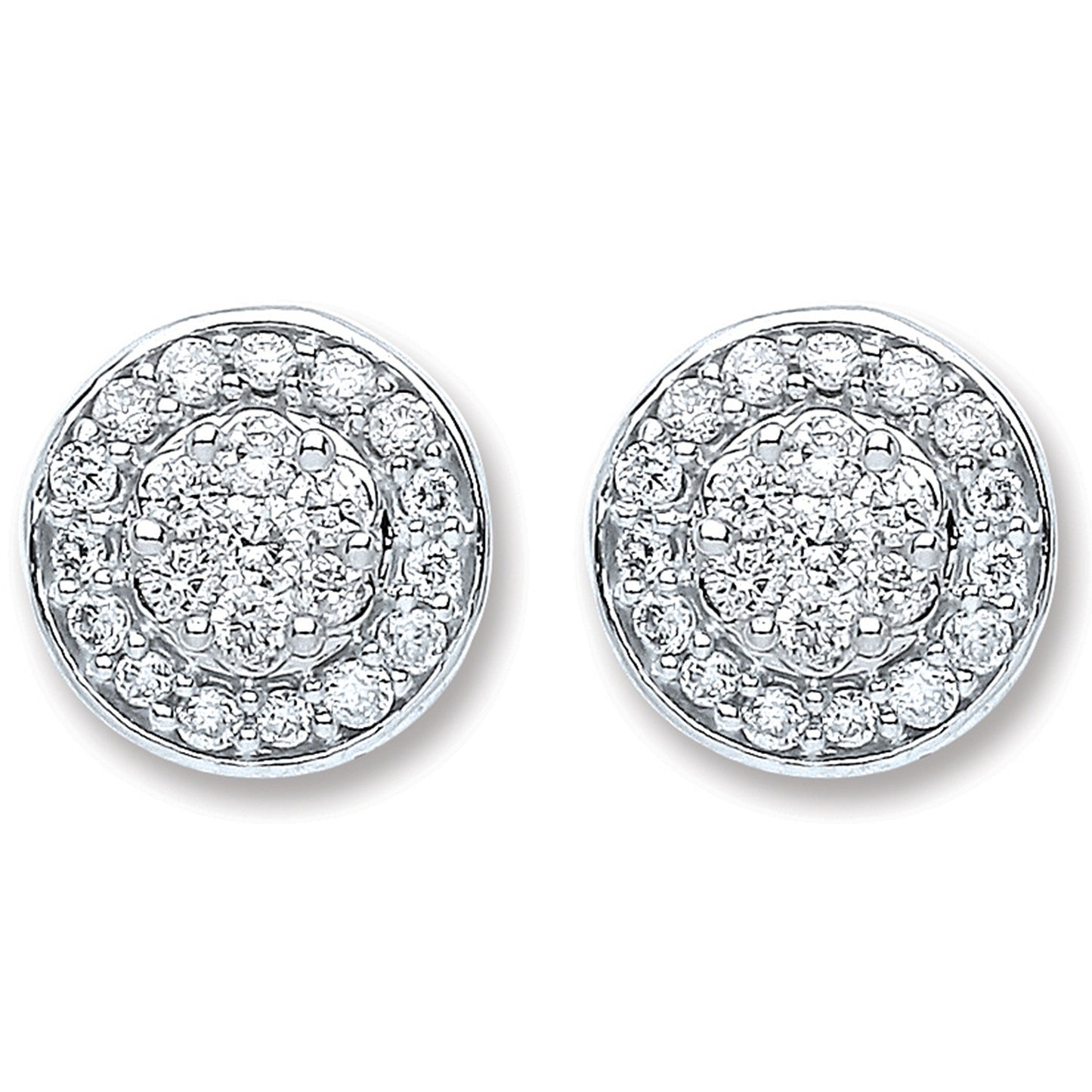 18ct White Gold 0.25ct Dia Stud Earrings - 18ct Gold