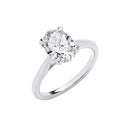 9ct White Gold 2.00ctw Oval Cut LAB GROWN Diamond Ring IGI Certified