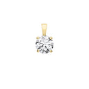 18ct Yellow Gold 1.00ctw LAB GROWN Diamond Pendant IGI Certified