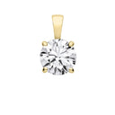 18ct Yellow Gold 3.00ctw LAB GROWN Diamond Pendant IGI Certified