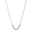 Silver Necklace with Beads on Belcher & Popcorn Chains
