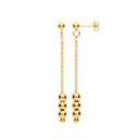 Silver Yellow Gold Plated Beads Drop Earrings