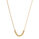 Silver Yellow Gold Plated Necklace with Beads on Belcher & Popcorn Chains