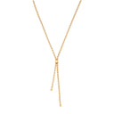 Silver Yellow Gold Plated Necklace filled with Cubic Zirconias