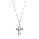 Beaded Cubic Zirconia Cross with Chain