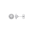 9ct White Gold 1.16ctw LAB GROWN Diamond Halo Earrings IGI Certified