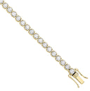 9ct Yellow Gold 3.00ctw LAB GROWN Diamond Tennis Bracelet White GoldI Certified