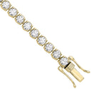 9ct Yellow Gold 10.00ctw LAB GROWN Diamond Tennis Bracelet White GoldI Certified
