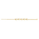 Silver Yellow Gold Plated Interlocking Circle Bracelet
